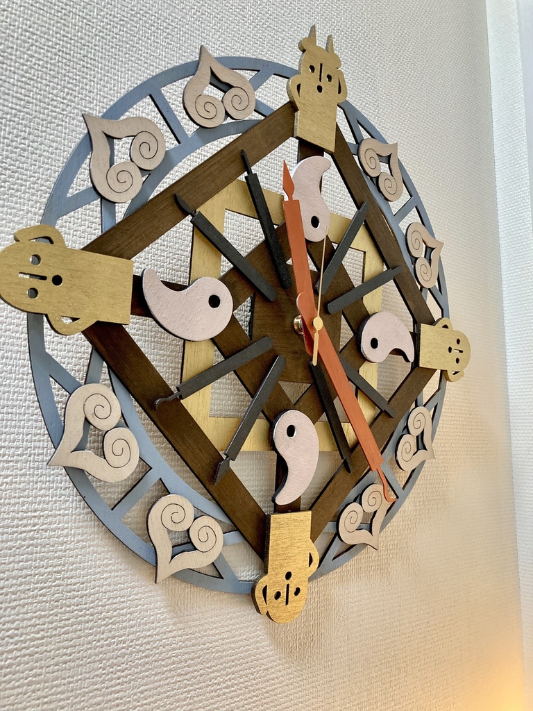 木製掛け時計【超特大・埴安神袿姫】