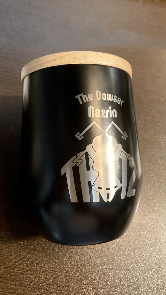 ウッドキャップ付ステンレス丸型タンブラー【ナズーリン】