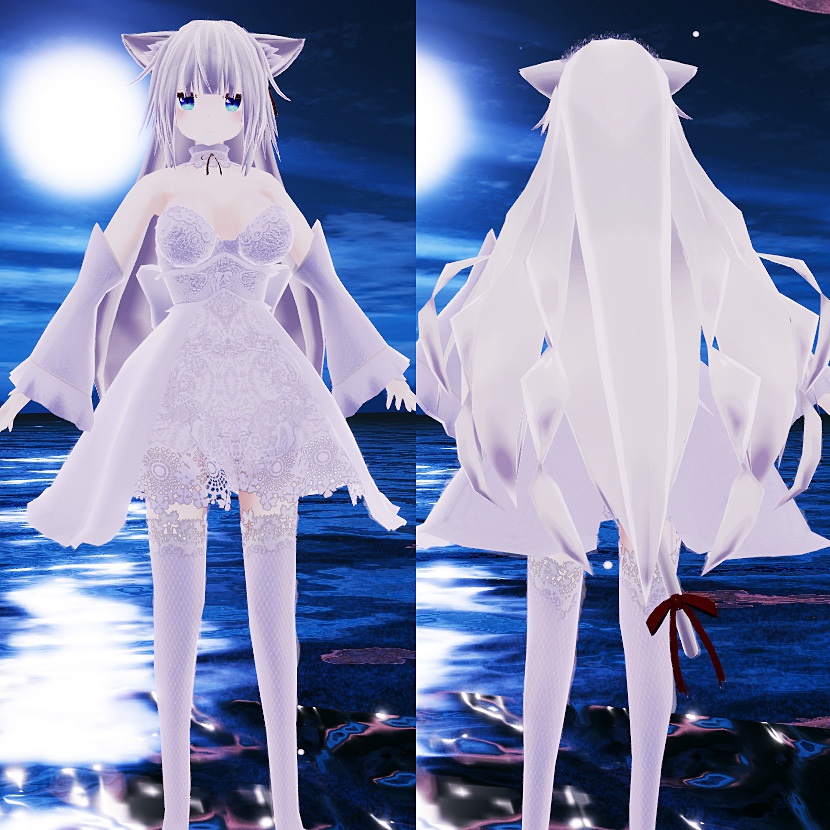 VRChat向けセミスクラッチモデル『アリシア種の猫の子』