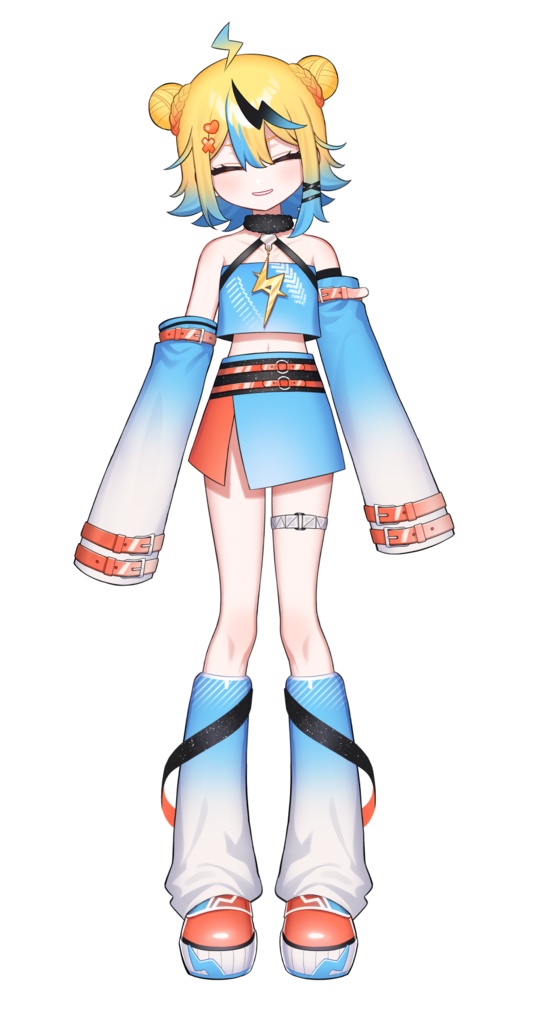 【汎用モデル】雷気モチーフの元気そうな女の子【VTS対応】