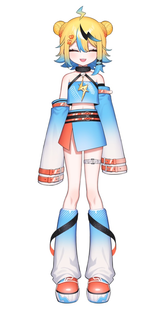 【汎用モデル】雷気モチーフの元気そうな女の子【VTS対応】