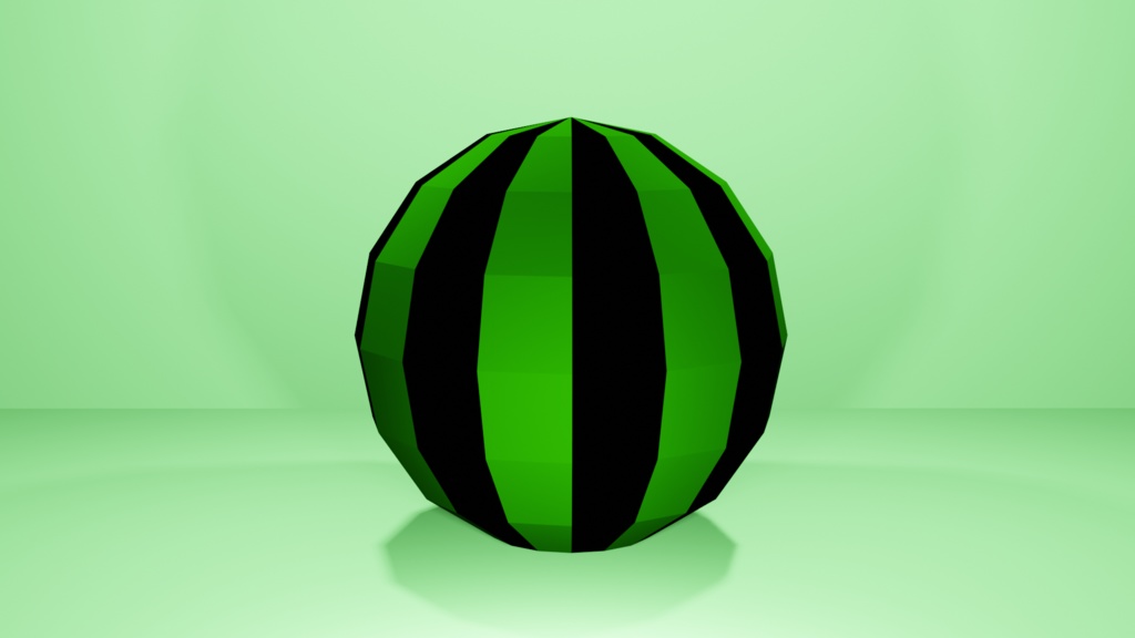 ローポリフルーツ(りんご・ぶどう・レモン・スイカ)