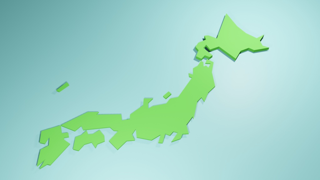 3D日本地図