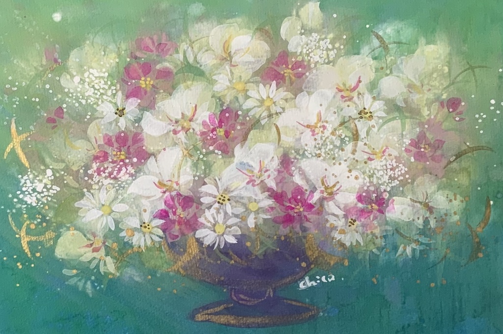 品質満点 手書き作品 美しい花 美術品 アンティーク Www Thjodfelagid Is