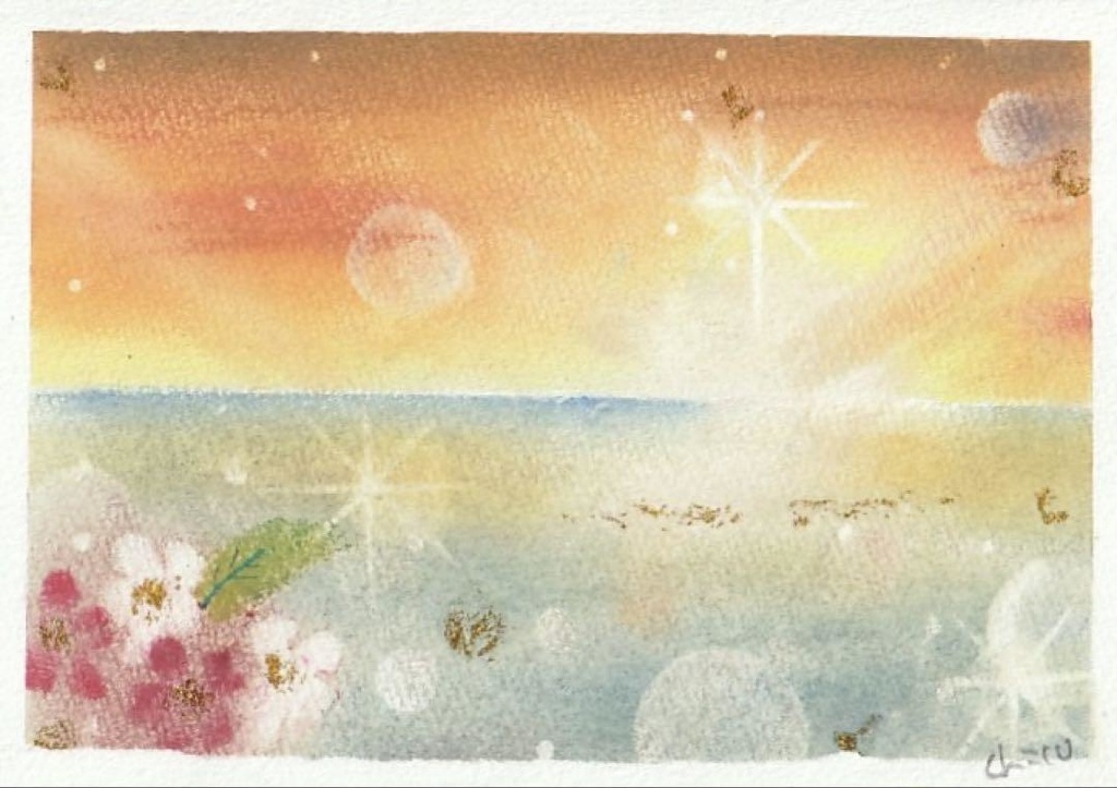 【宇宙とつながる海 】原画