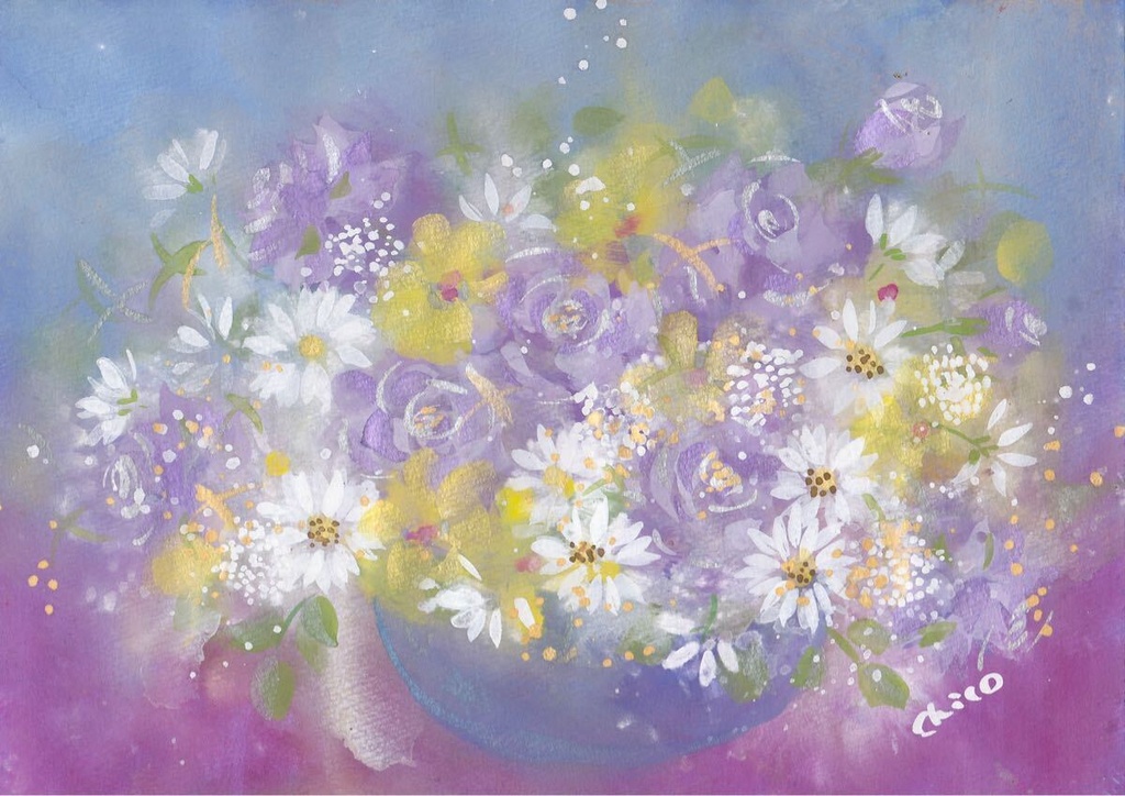 【Moonlight Bouquet】 (水彩原画)