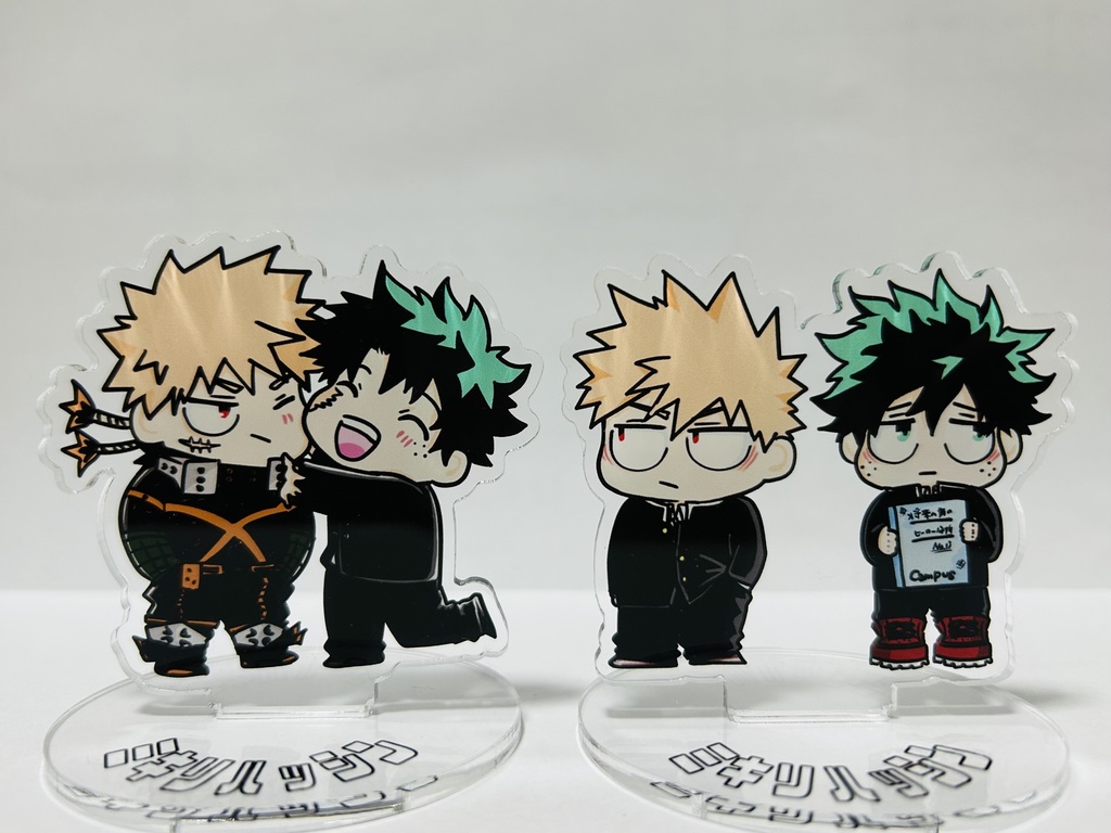 プロヒラブラブ勝デク＋ギスギス折寺勝デクアクリルスタンド2種 ステッカーシール2種セット