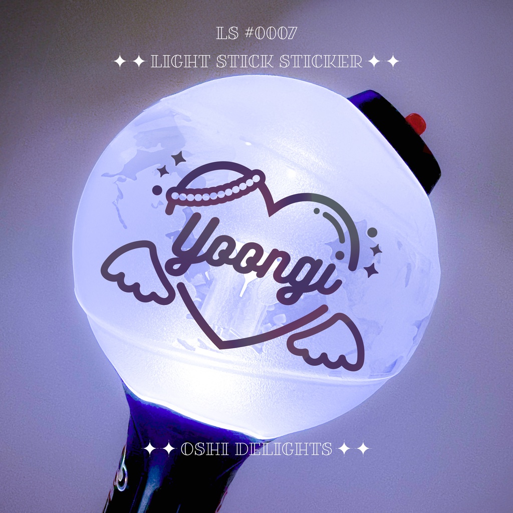 BTS SUGA シュガ ユンギ アミボム ペンライト ホログラムステッカー トレカフレーム Angel