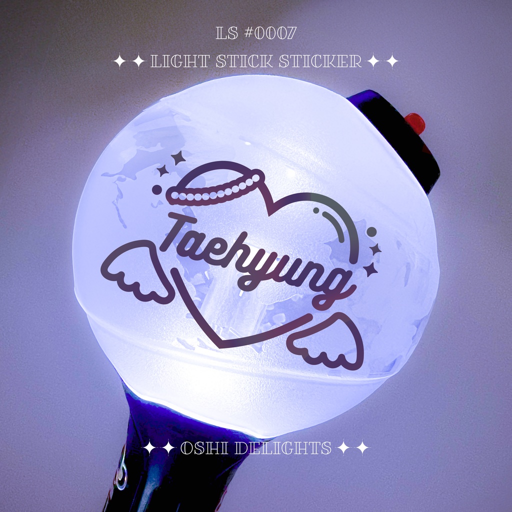 BTS V ブイ ヴィ テテ テヒョン KPOP アミボム ペンライト ホログラムステッカー トレカフレーム Angel
