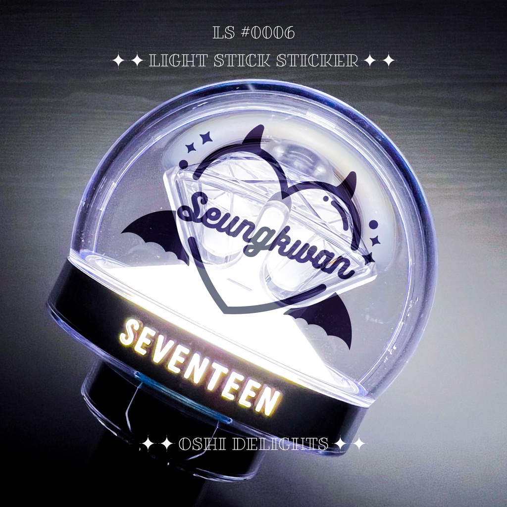 SEUNGKWAN スングァン SEVENTEEN セブチ CARAT棒 デコ ホログラムステッカー ペンライト シール devil