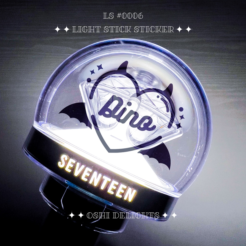 DINO ディノ SEVENTEEN セブチ CARAT棒 デコ ホログラムステッカー ペンライト シール devil