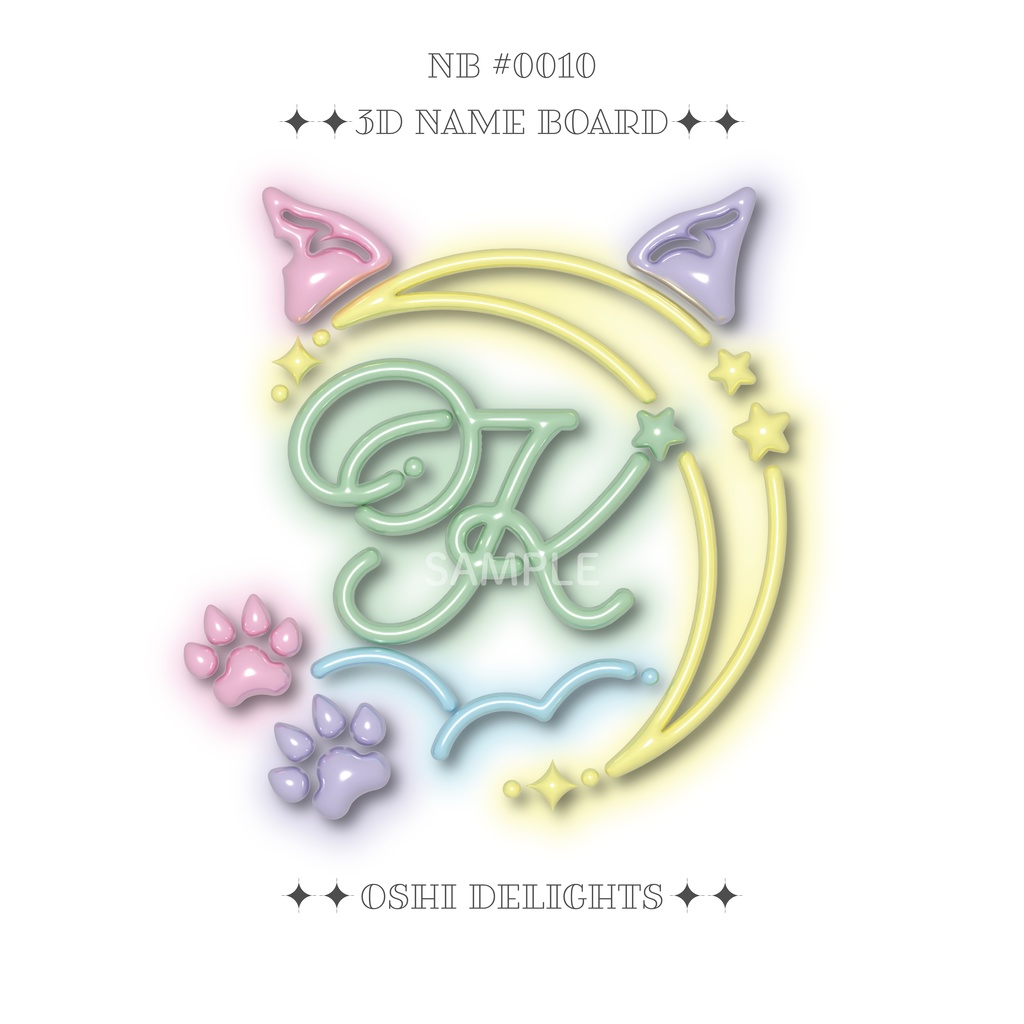 [ &TEAM K ケイ ] ぷっくりネームボード ネオン [ A4 ]