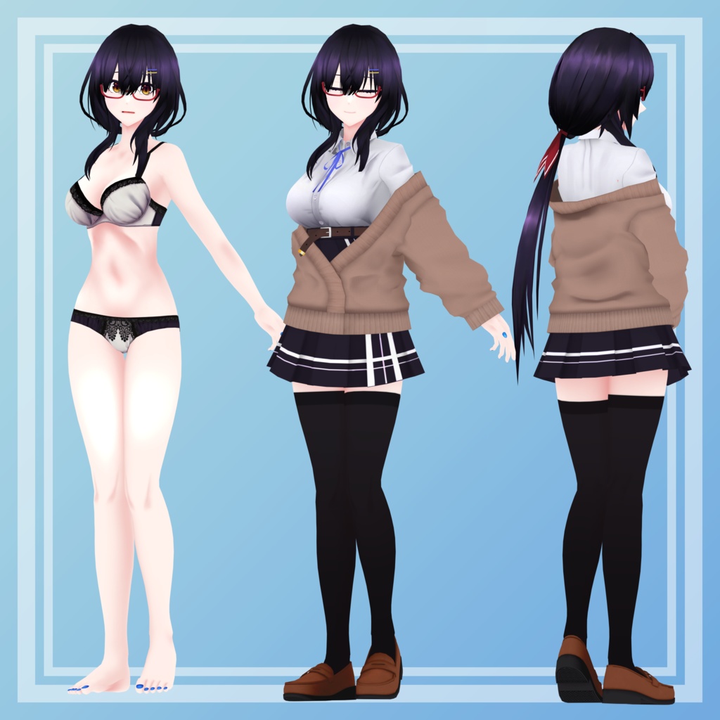 オリジナル3Dモデル「蔵本シオ」