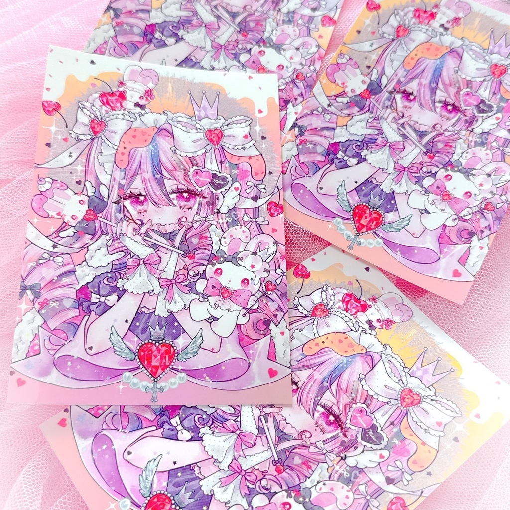 キラキラ魔法少女オーロラポストカード