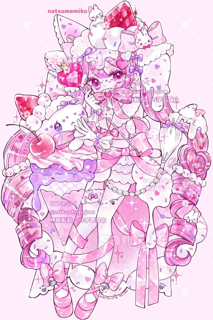 （ピンク）BIGアクリルスタンド ♥ 土台ネコ柄