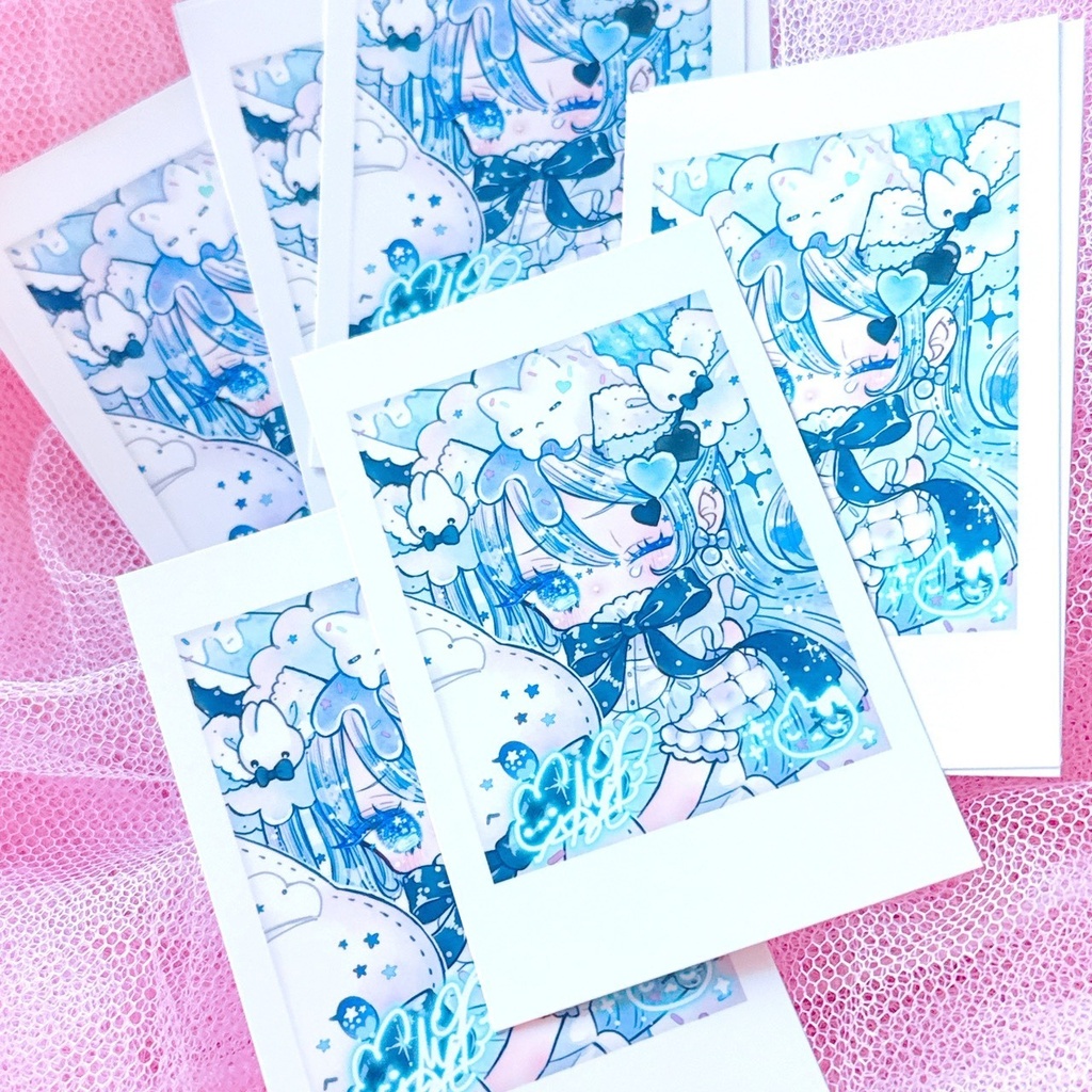 にゃいすくりーむ(ブルー)<チェキ風カード>