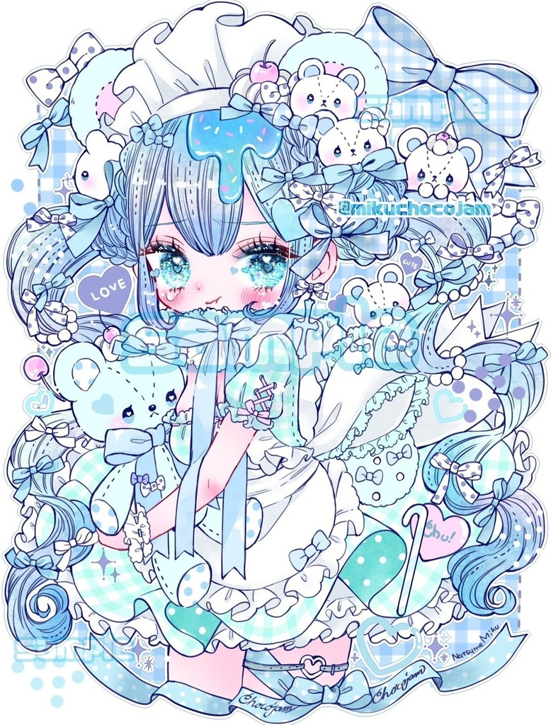 キラキラポスター　くまメイド＜B5変形ポスター＞