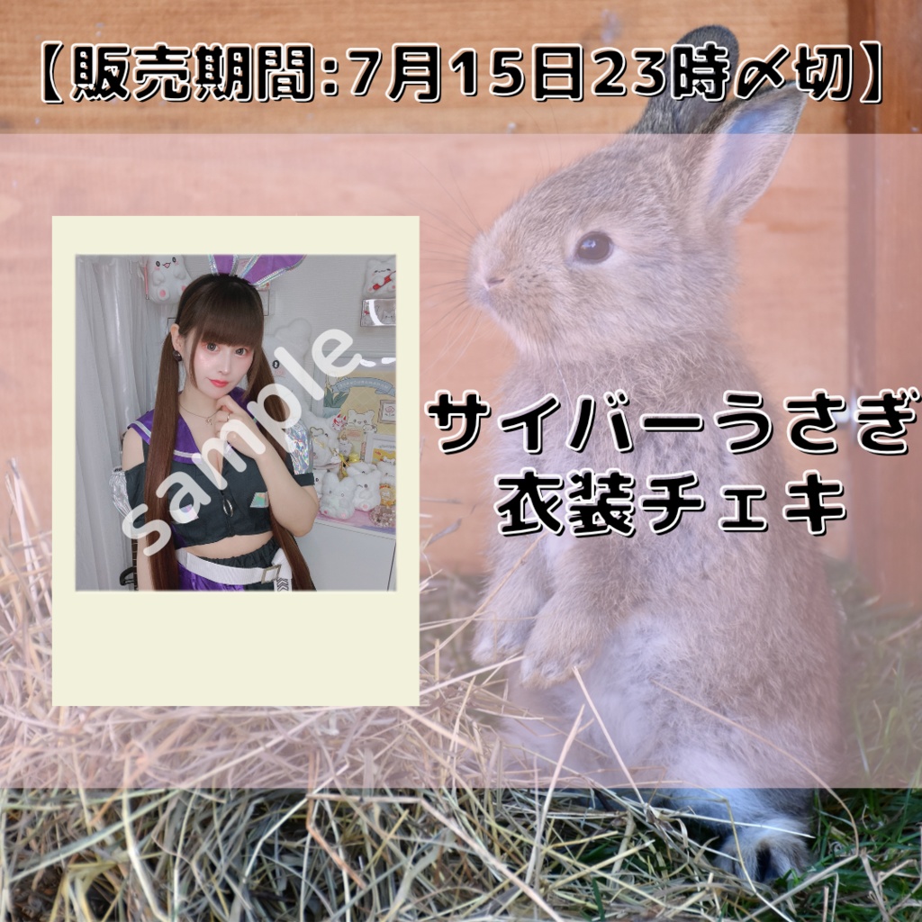【販売期間:7月15日23時〆切】サイバーうさぎ衣装チェキ