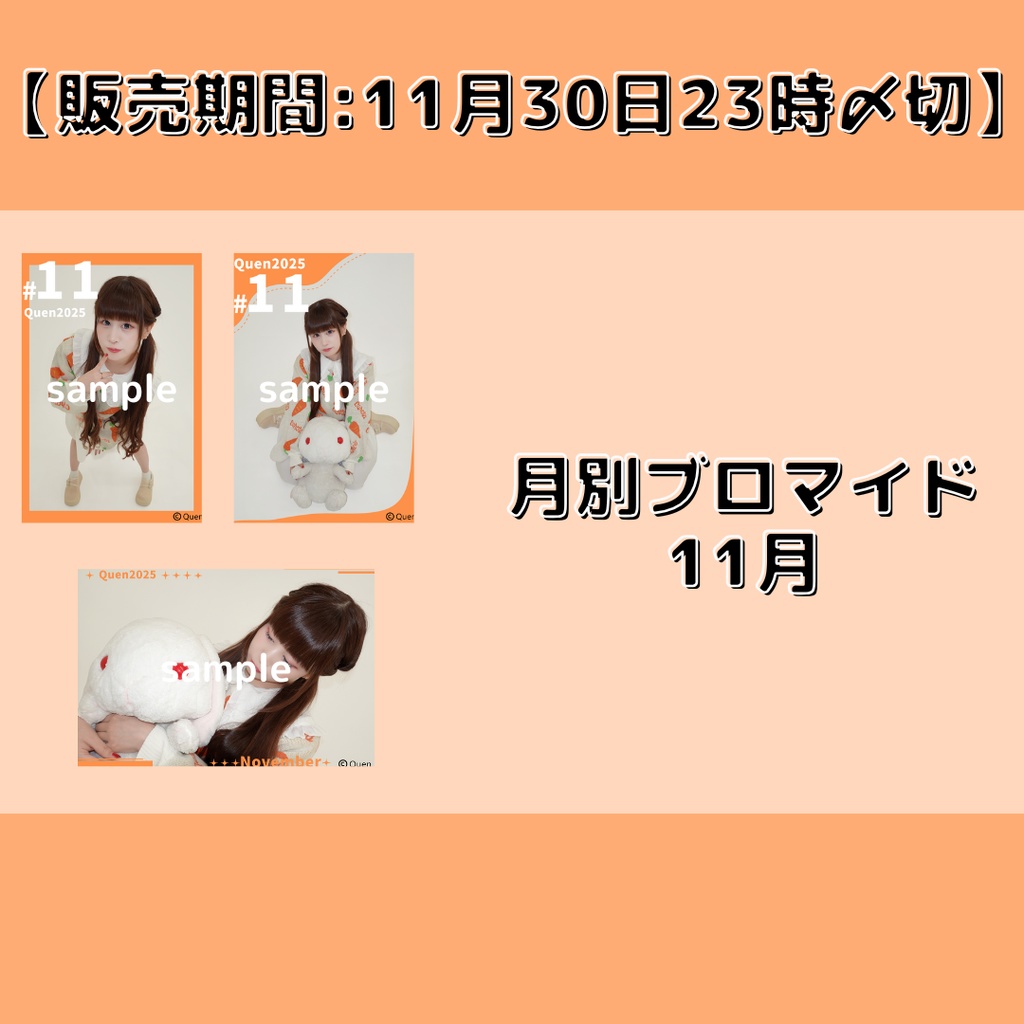 【販売期間:11月30日23時〆切】月別ブロマイド11月