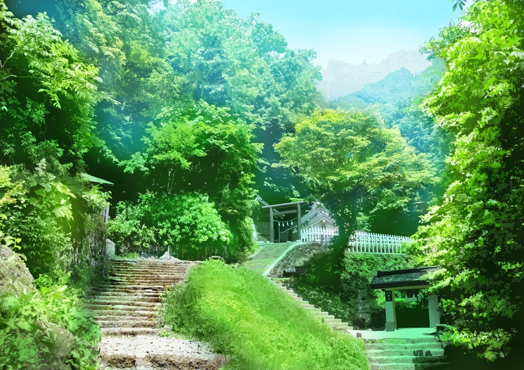 カラー背景素材「森」