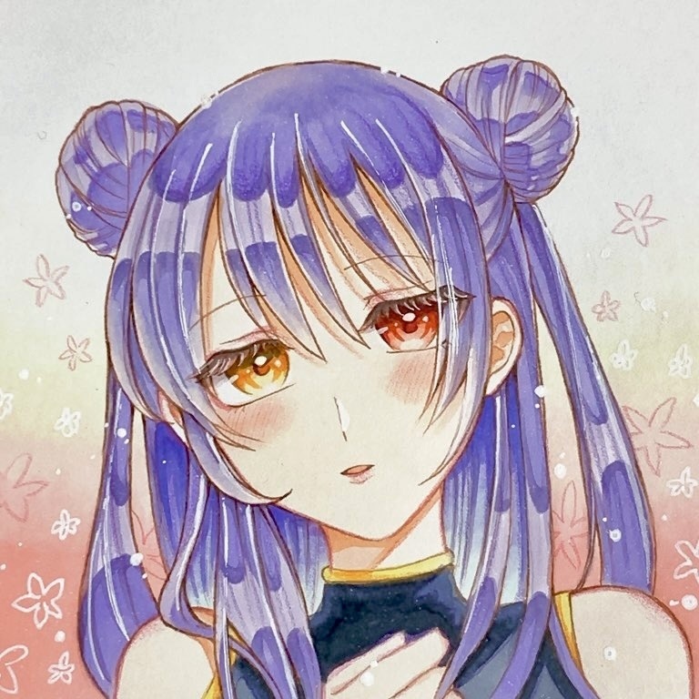 創作・アナログイラスト・【まなざし】