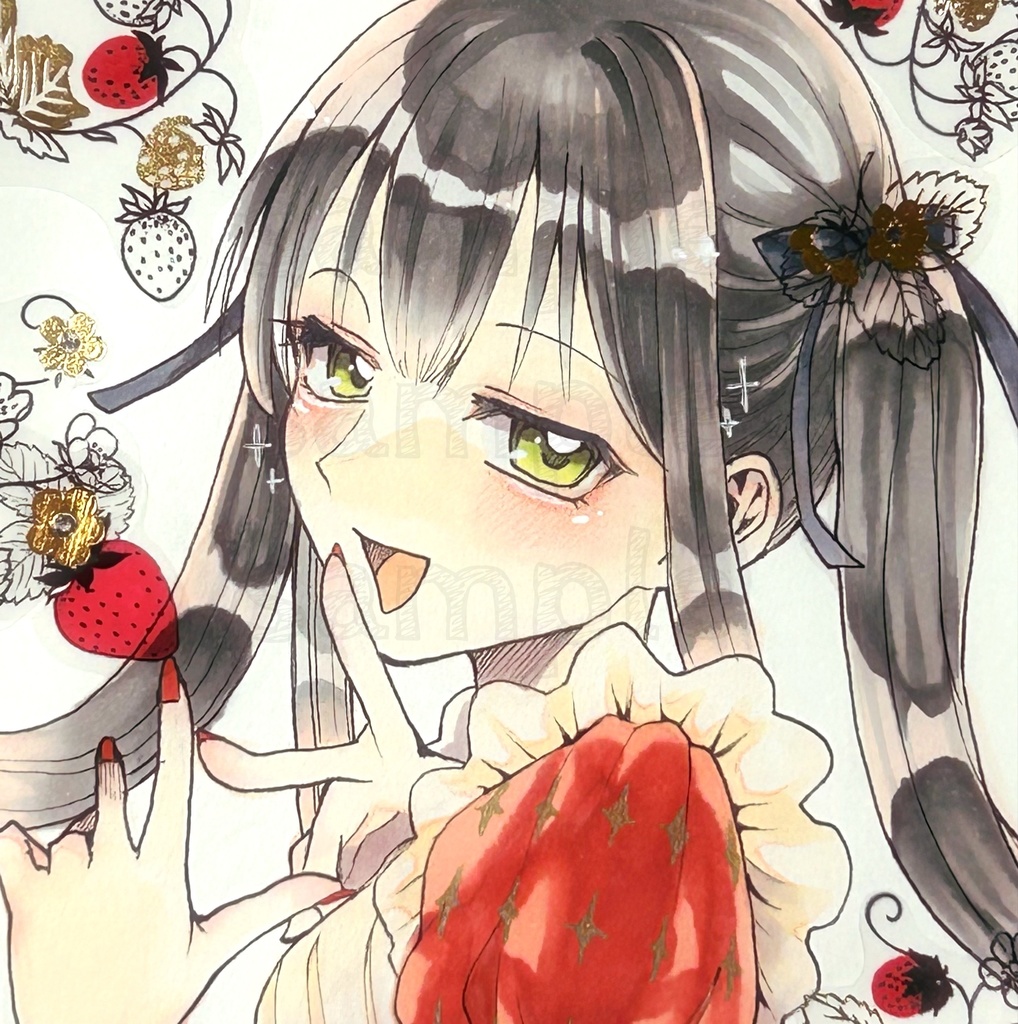 オリジナル・苺少女・アナログ絵