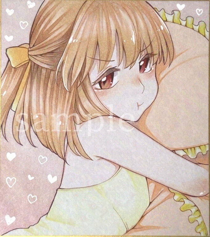 オリジナル 女の子 ミニ色紙
