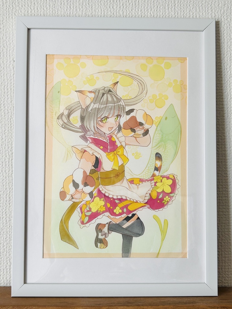額付き　オリジナル　猫耳　女の子　メイド