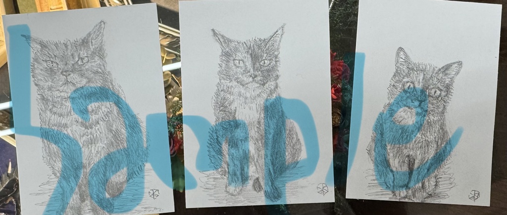 定型サイズ鉛筆ドローイング原画