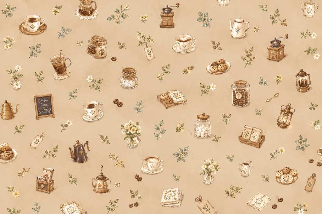 デザインペーパーLilyAtelier_カントリー柄10枚セット