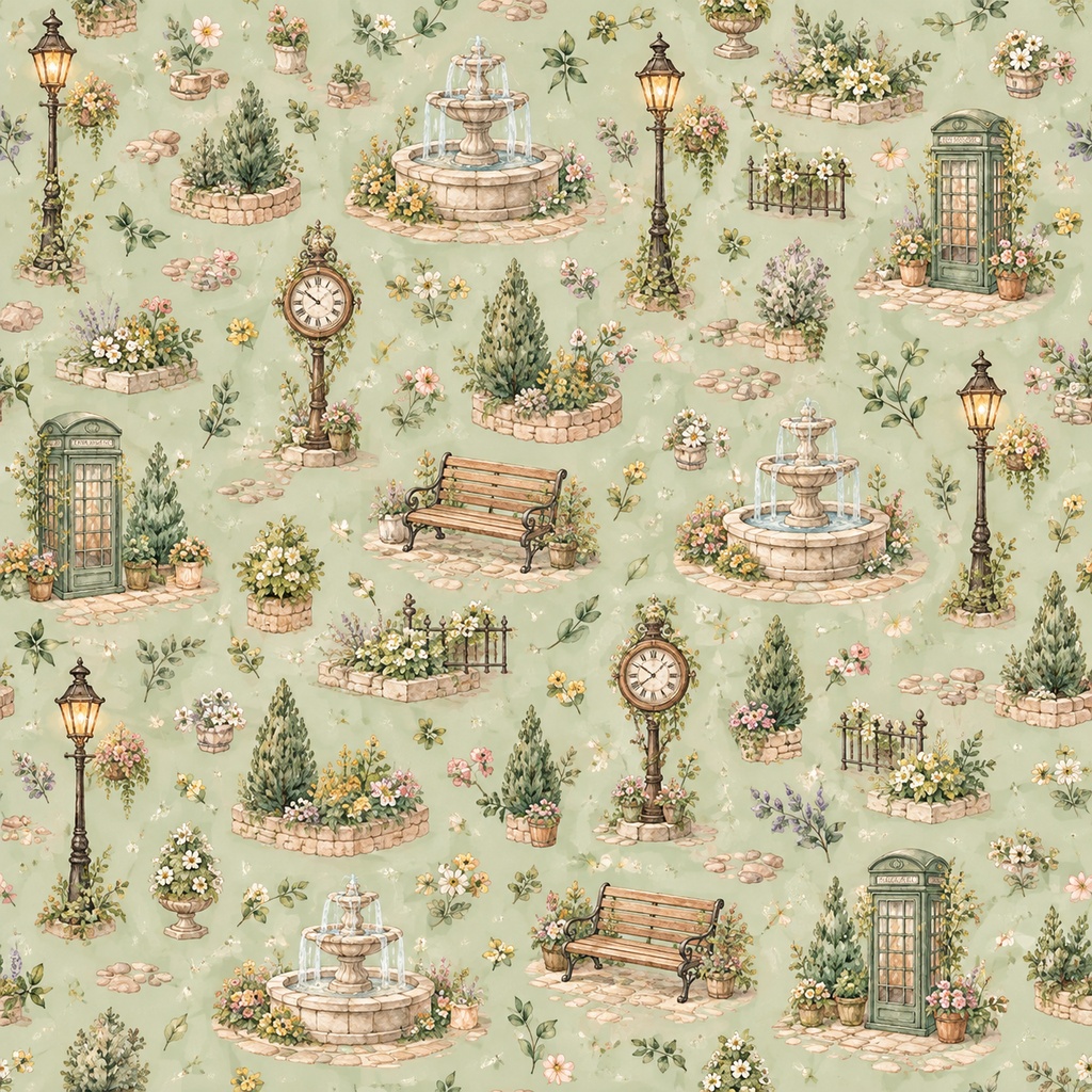 デザインペーパーLilyAtelier_カントリー柄10枚セット
