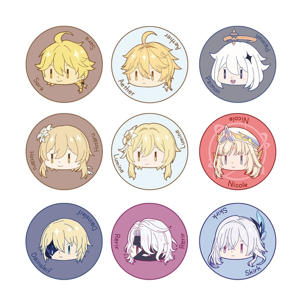 ちみキャラ缶バッジ -無所属・カーンルイア・魔女会-