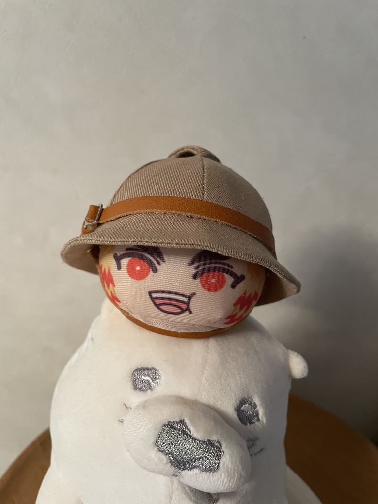 探検隊のお帽子 オレンジ色の革ベルト ひびのみぎわ Booth