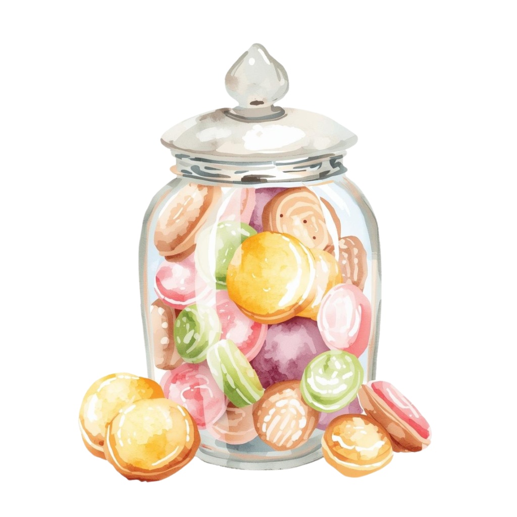 アンティーク調水彩クリップアート集45点可愛いキッチン雑貨とインテリア雑貨