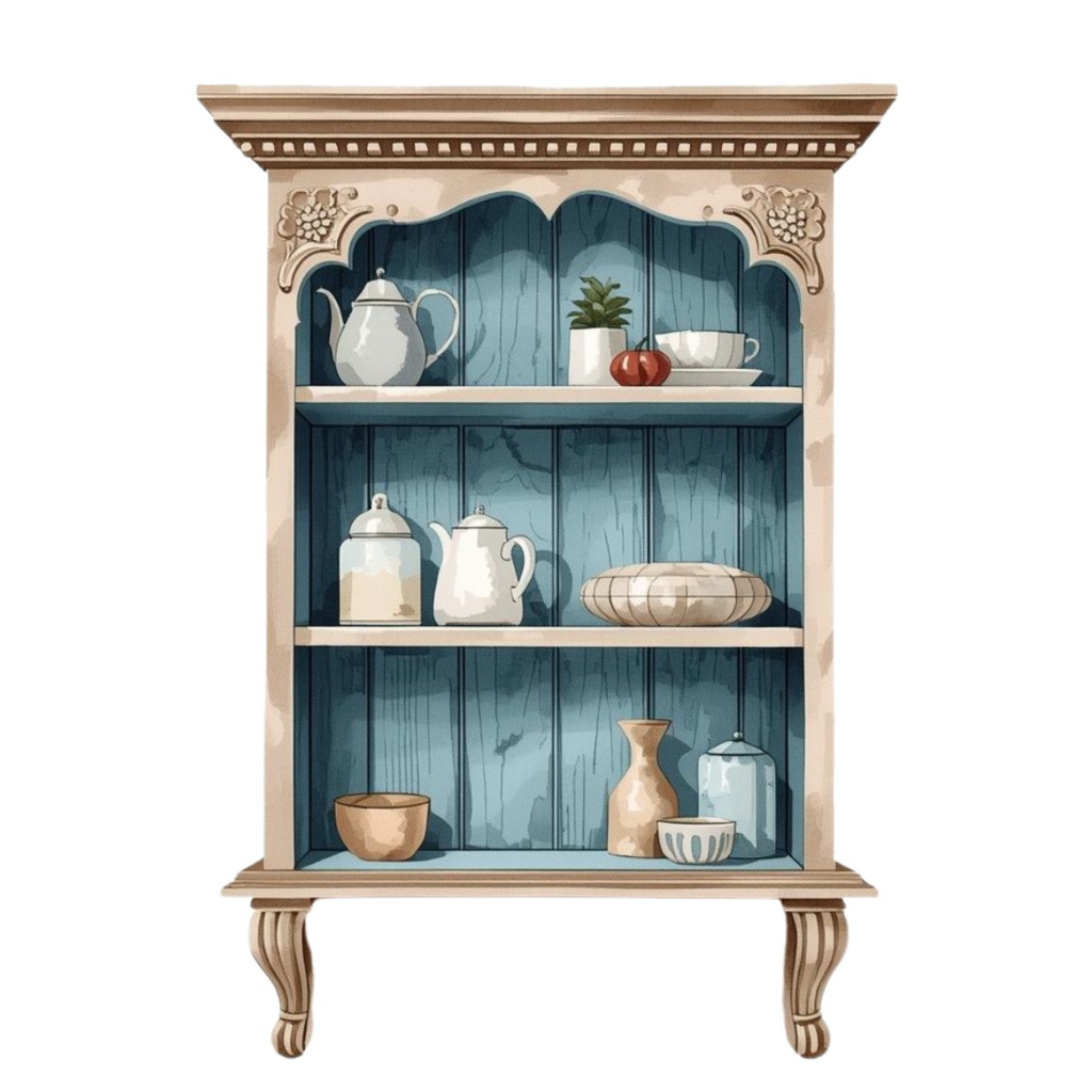 アンティーク調水彩クリップアート集45点可愛いキッチン雑貨とインテリア雑貨