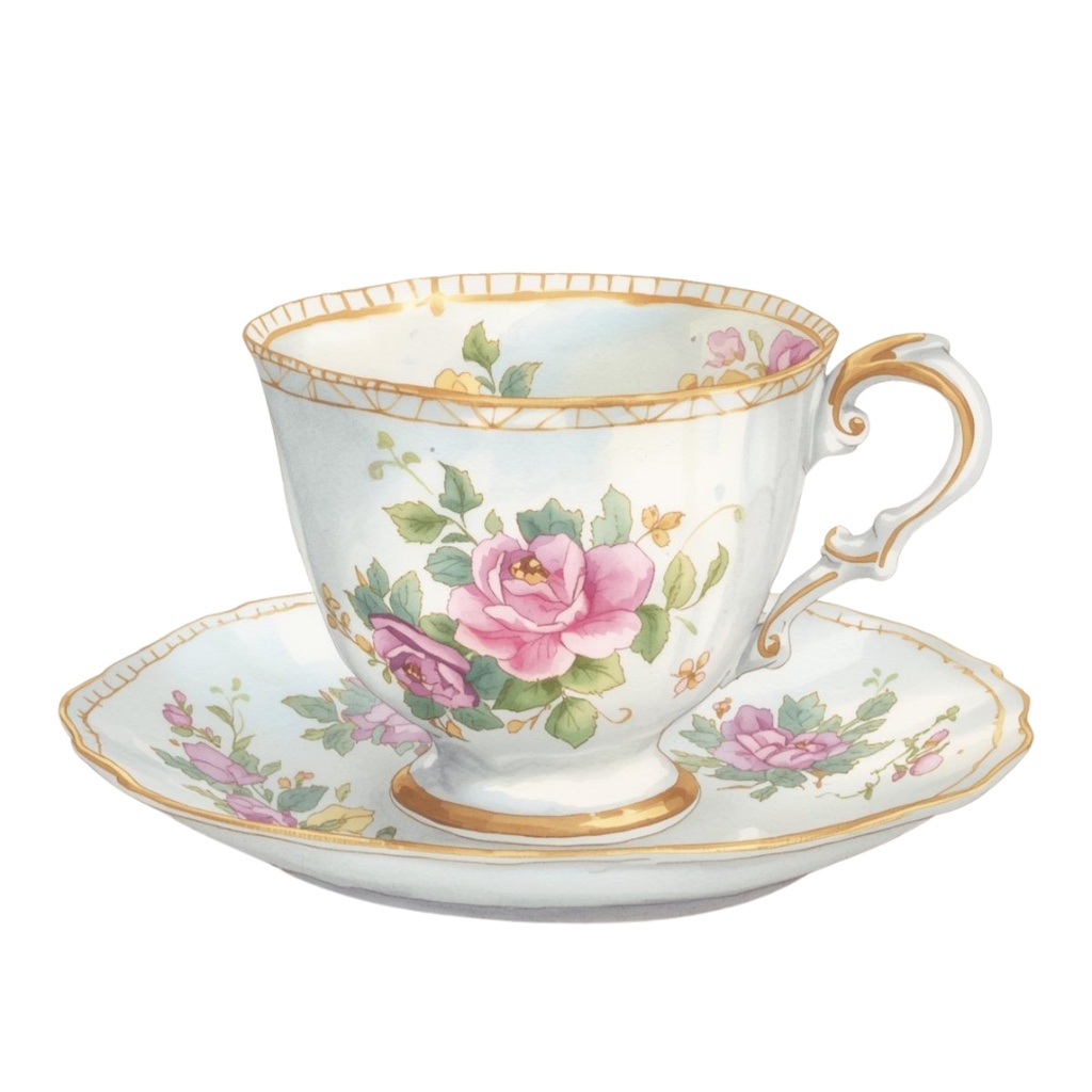 アンティーク調水彩クリップアート集45点可愛いキッチン雑貨とインテリア雑貨