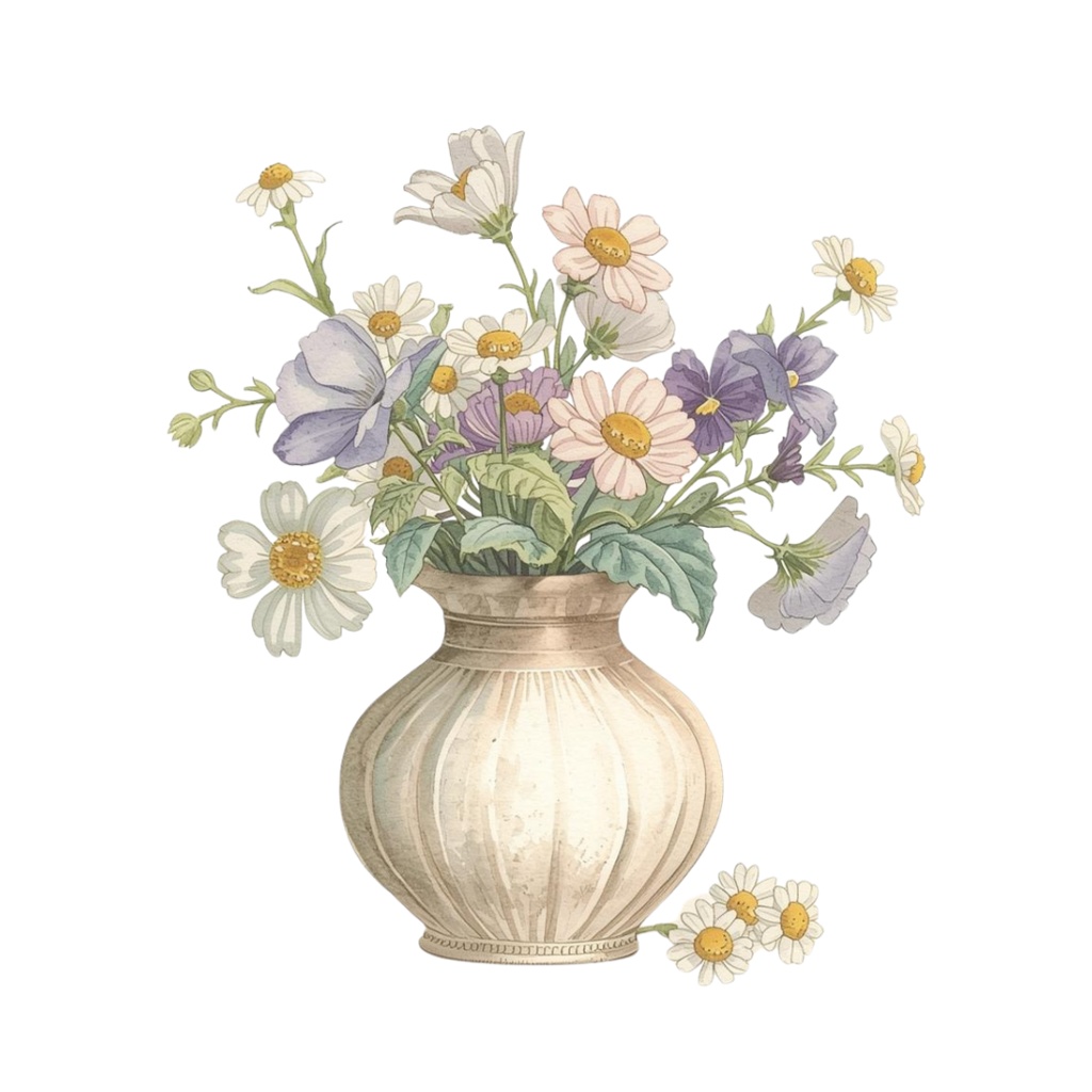 アンティーク調水彩クリップアート集45点可愛いキッチン雑貨とインテリア雑貨