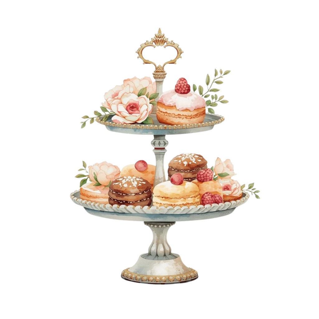 アンティーク調水彩クリップアート集45点可愛いキッチン雑貨とインテリア雑貨