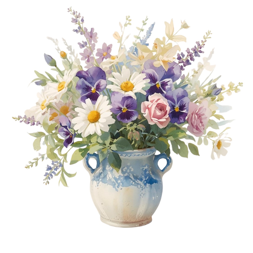 アンティーク調水彩クリップアート集45点可愛いキッチン雑貨とインテリア雑貨