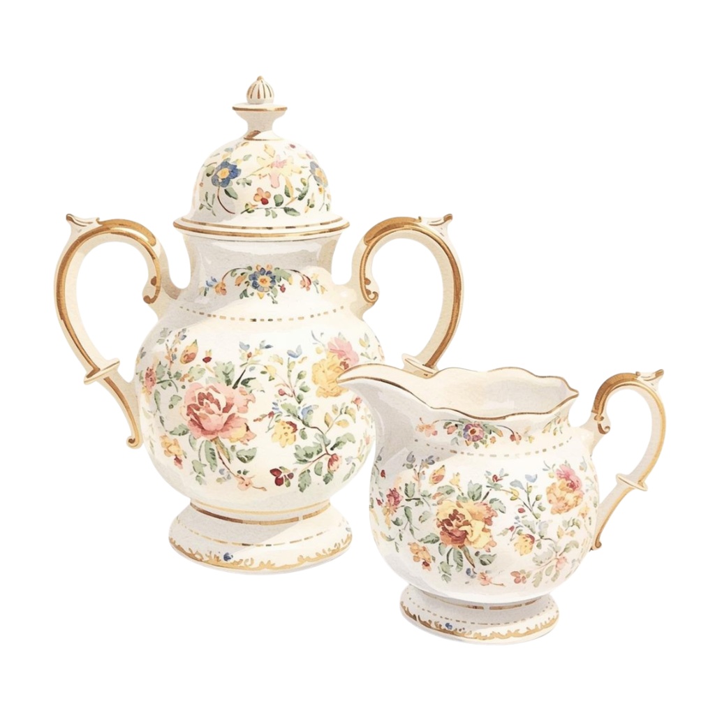 アンティーク調水彩クリップアート集45点可愛いキッチン雑貨とインテリア雑貨