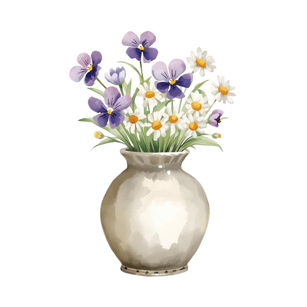 アンティーク調水彩クリップアート集45点可愛いキッチン雑貨とインテリア雑貨