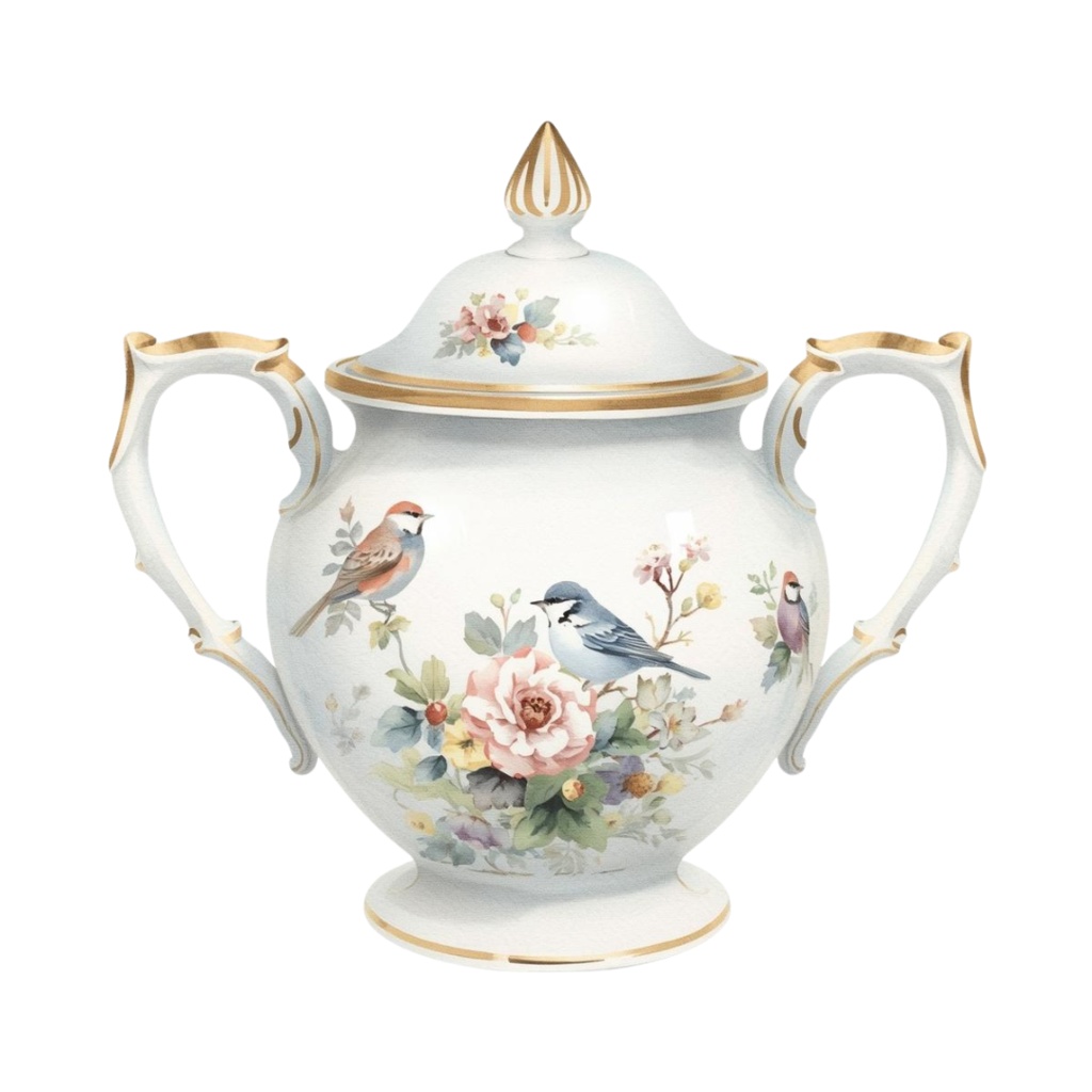 アンティーク調水彩クリップアート集45点可愛いキッチン雑貨とインテリア雑貨