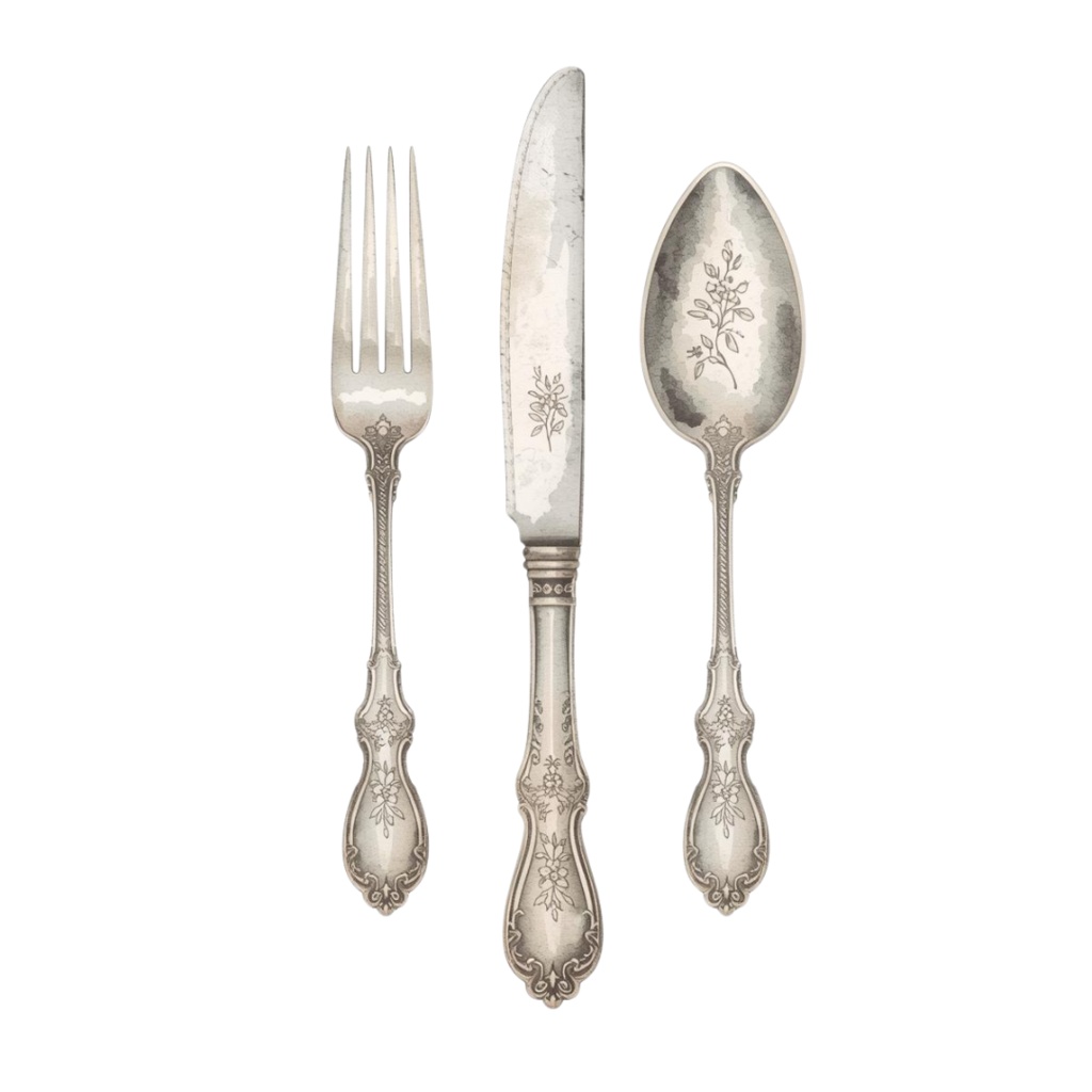 アンティーク調水彩クリップアート集45点可愛いキッチン雑貨とインテリア雑貨