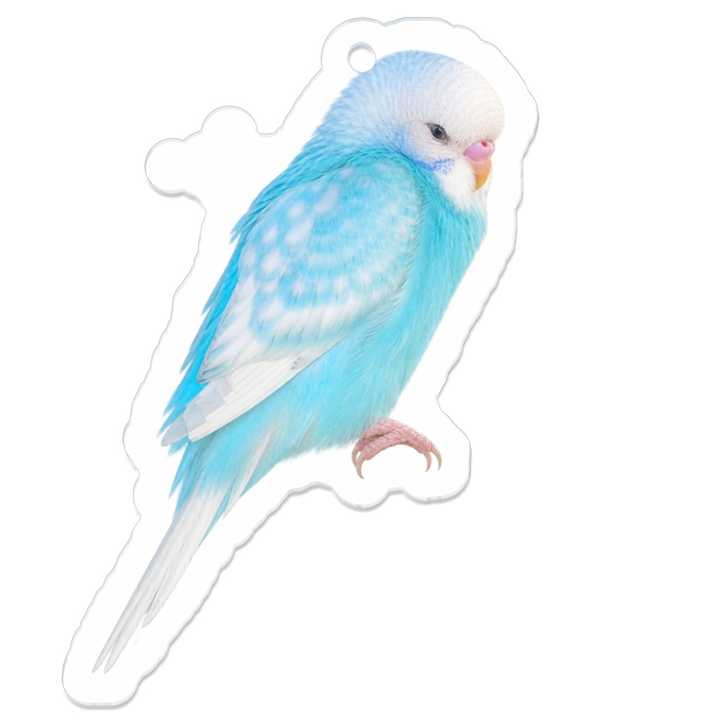 セキセイインコアクリルキーホルダー🎈🌈ᵕ̈*