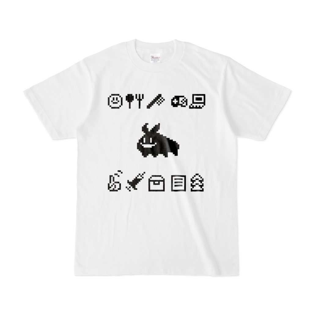 ドットいづむしTシャツ(モノクロ)