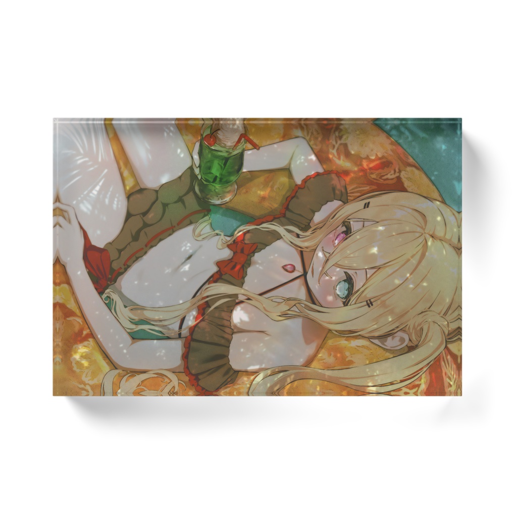 天青ひいろinサマー 🔆 ̨ ̨ 𓄹 ₍🕶; ₎ アクリルブロック