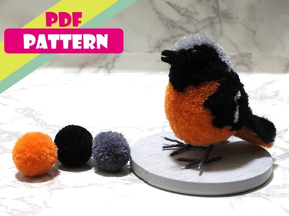 Wild Bird Pom-Pom Pattern & Tutorial vol.11