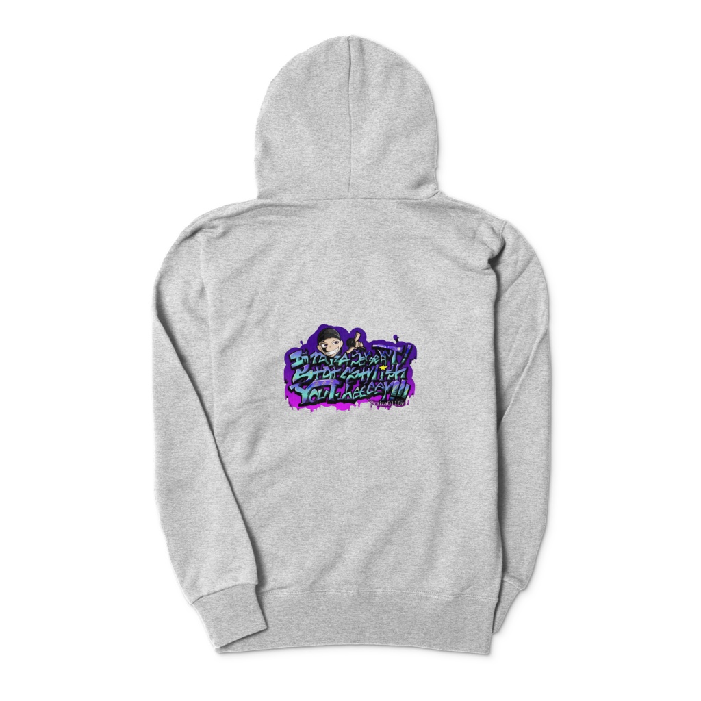 ジップ付きパーカー