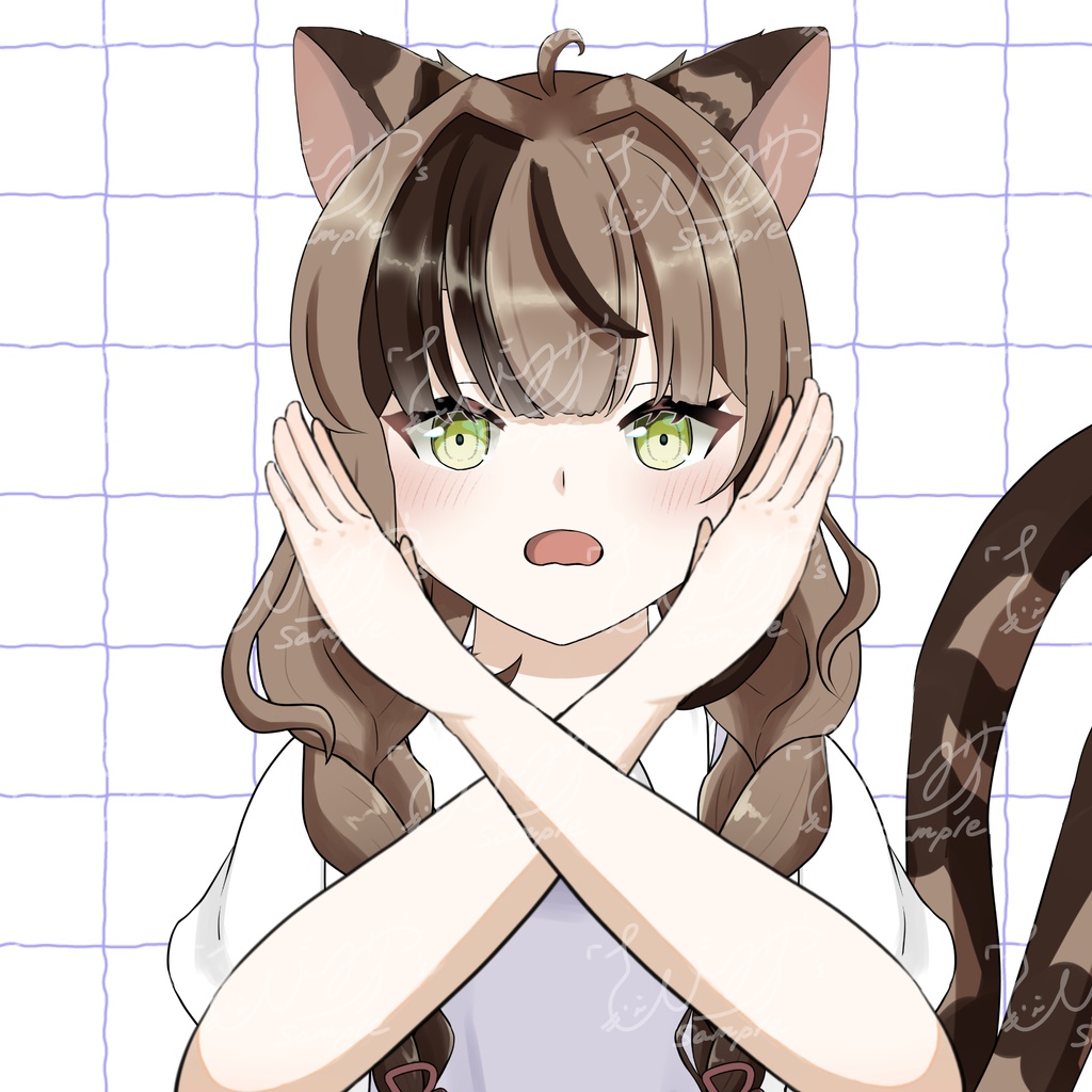 バツできる腕(お顔のパーツ付)