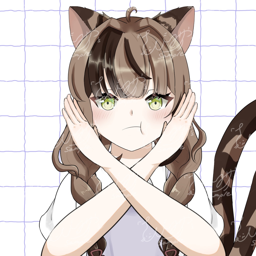 バツできる腕（お顔のパーツ付）